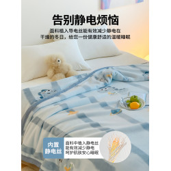 冬季雙面拉捨爾毛毯加厚保暖珊瑚法蘭絨小毯子兒童卡通蓋毯沙發毯