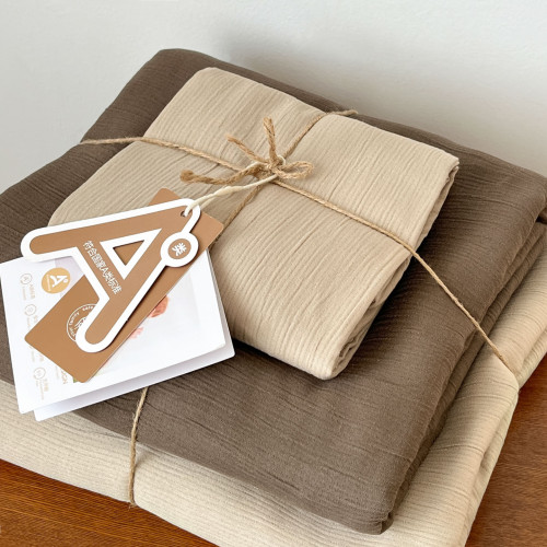 新款雙層紗四件套高級感親膚被套床單被罩床包柔軟學生宿捨三件套