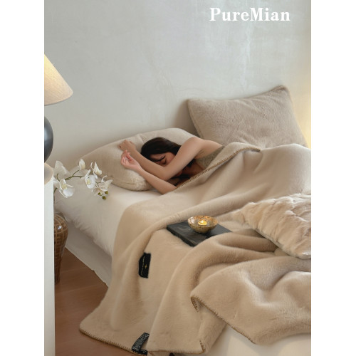 高級感水貂絨雙面絨秋冬加厚保暖沙發蓋毯辦公室午睡披肩毯毛毯子