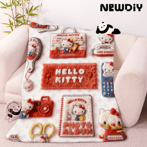 hellokitty凱蒂貓辦公室午休蓋腿毯子柔軟家居毛毯午睡披肩沙發毯