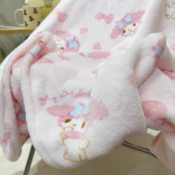 少女粉美樂蒂小毛毯休閒蓋毯多款卡通ins午睡毯辦公室披肩抱抱毯