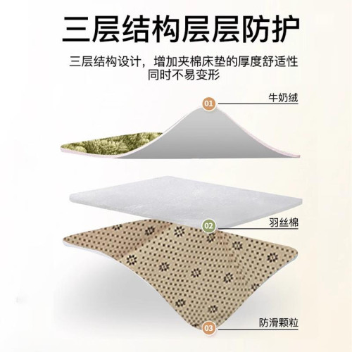 牛奶絨床墊學生宿捨冬天加厚保暖法蘭褥子墊被單人床單毛毯軟墊子