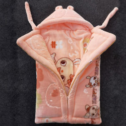 嬰兒專用抱毯加絨加厚秋冬外出新生嬰幼兒抱被毛毯睡袋兒童鬥篷寶