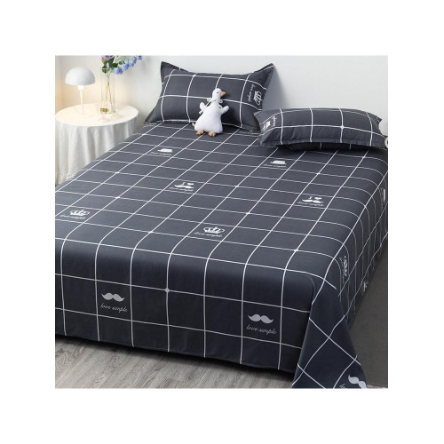 純加厚老粗布床單單件三件套棉麻夏天季雙人大炕上鋪單子