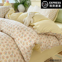 類四季款雙層四件套提花小竺三件套學生宿捨清新碎花床上用品