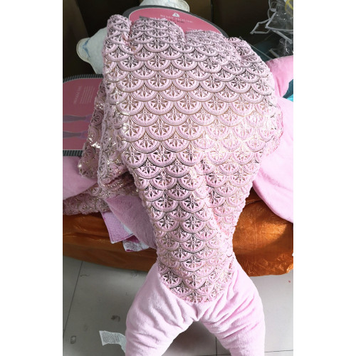 出口兒童美人魚加棉加厚睡袋 法蘭絨燙金 美人魚尾巴INS風