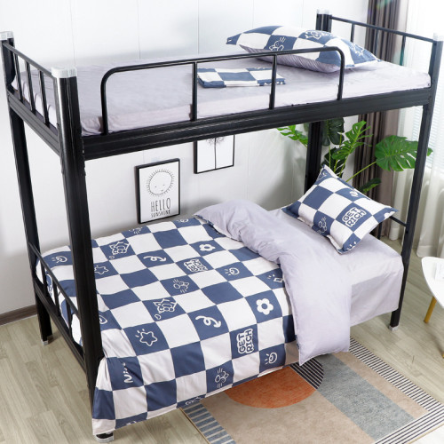 學校宿捨被套床單枕套三件套員工上下鋪單人床被褥六件套