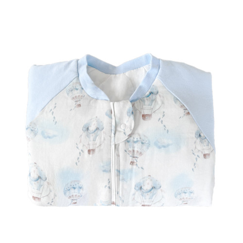 天竹聯盟 嬰幼兒竹棉紗布兒童睡袋秋冬款大小童防踢被寶寶薄夾棉