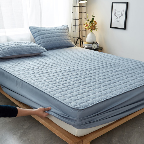 純棉床包單件夾棉加厚蓆夢思床墊保護罩防滑固定床套床罩乳膠墊套