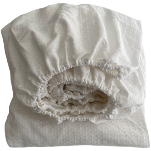 加厚蜂巢純棉床包單件全棉防滑透氣華夫格蓆夢思床墊套