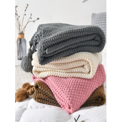 沙發毯子裝飾毯子辦公室午睡蓋毯針織毛線小毛毯拍照背景布床尾巾