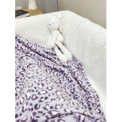 豹紋午睡毯法蘭絨毛毯四季空調毯秋冬保暖毛巾被辦公室車上蓋毯