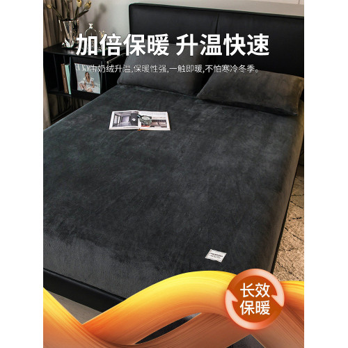 冬季加厚牛奶絨床包2026新款加絨床罩珊瑚絨床墊保護罩防滑床單套