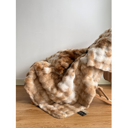 VEINSTUDIO 擼貓手感~高級紥染仿皮草兔毛絨蓋毯超柔休閒毯沙發毯