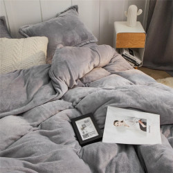 簡約A類母嬰冬季牛奶絨四件套珊瑚絨新款床單被套冬天加絨床上4件