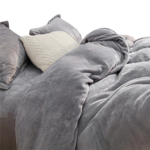 簡約A類母嬰冬季牛奶絨四件套珊瑚絨新款床單被套冬天加絨床上4件