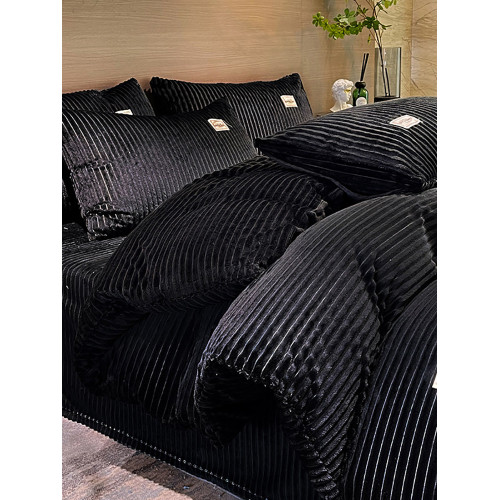 簡約加厚魔法絨四件套牛奶絨被套雙面絨毛床上用品珊瑚絨冬天保暖