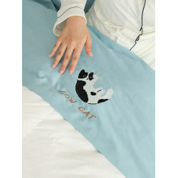 原創可愛新疆長絨棉睡袋旅行酒店隔髒純棉床單被套四件套出差可攜式