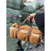 美拉德色系輕便保暖戶外車用細膩搖粒絨抓絨保暖睡袋睡毯沙灘墊