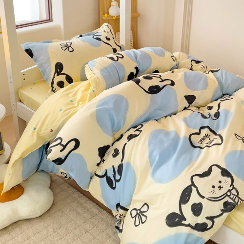 可愛學生宿捨床上用品三件套床包款90x190cm防滑床單人被罩四件套 可愛學生宿捨床上用品三件套床包款90x190cm防滑床單人被罩四件套