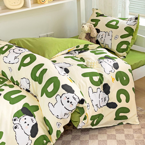 可愛學生宿捨床上用品三件套床包款90x190cm防滑床單人被罩四件套 可愛學生宿捨床上用品三件套床包款90x190cm防滑床單人被罩四件套