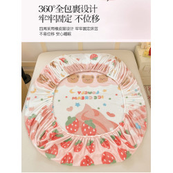 雙面加絨床包雪花絨床罩單件加厚珊瑚牛奶絨冬季床墊保護套防塵罩