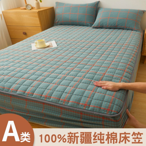 純棉床包100全棉夾棉2025新款四季通用單件床罩三件套床墊保護罩