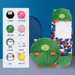 兒童睡袋 兒童睡袋兒童動物抱枕頭睡袋折曡防踢被 睡袋 兒童