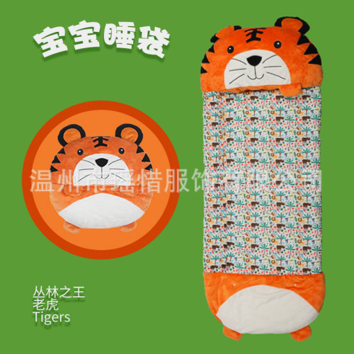 兒童睡袋 兒童睡袋兒童動物抱枕頭睡袋折曡防踢被 睡袋 兒童