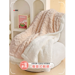 沙發毯毛毯珊瑚絨小毯子辦公室披肩午睡毯冬季加厚空調蓋毯床上用