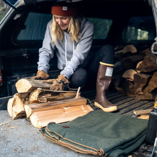 ZENHEO卓赫高毛含量羊毛毯戶外露營野餐加厚保暖墊蓋毯披肩可水洗