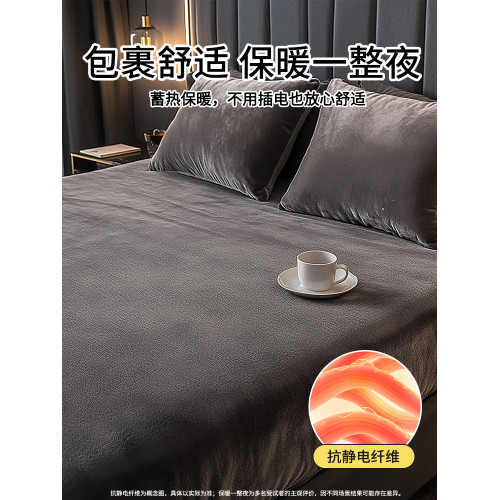 牛奶絨床包罩冬季加絨床墊保證罩2024新款四季通用珊瑚絨單人床單