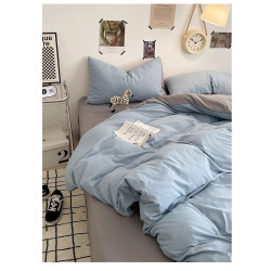 簡約風床品床上四件套床單被套100全棉純色床包款學生宿捨三3件套