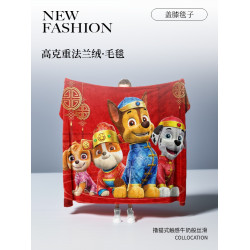 汪汪隊立大功夏季法蘭絨午休毛毯兩用蓋毯學生宿捨空調毯兒童毯子