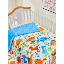 出口小恐龍火箭男孩女孩生日禮物幼兒園小朋友兒童蓋被卡通小毛毯