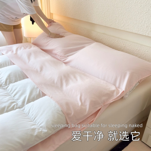 ins卡通水洗棉酒店隔髒睡袋出差旅行神器非全純棉被套床單可攜式3