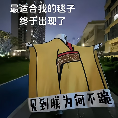 夏季空調毯龍圖見朕爲何不跪搞怪毯子宿捨午睡毯搞笑床上小毯子