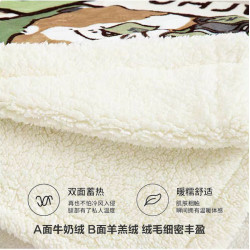 可愛小飛象冬季加厚羊羔絨毛毯沙發毯辦公室午睡保暖蓋毯2025新款