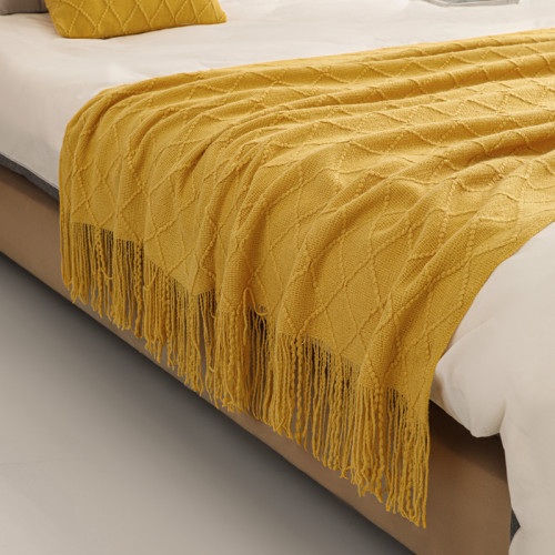 民宿酒店輕奢流蘇床尾巾歐式沙發毯賓館床旗床蓋公寓家用裝飾搭巾