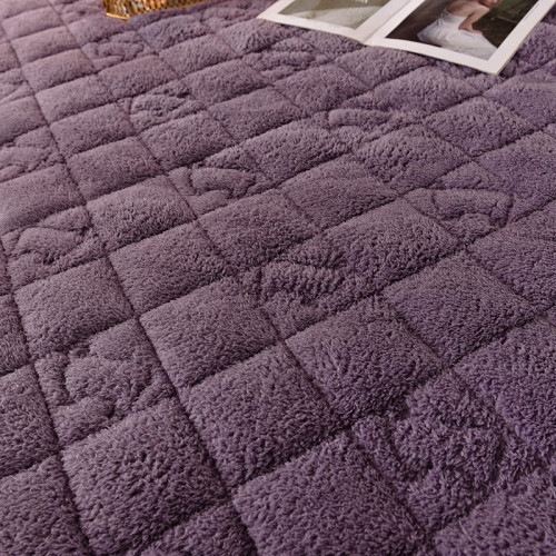 加厚夾棉床包單件冬季保暖羊羔絨保護套蓆夢思床墊罩防滑薄棕墊罩