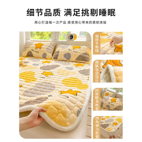牛奶絨床墊軟墊家用臥室加厚墊被學生宿捨單人床褥墊毛毯鋪底褥子
