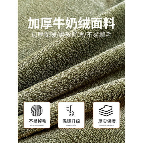 冬季牛奶珊瑚絨床包單件秋冬加絨床罩三件套法蘭絨床單床墊保護罩