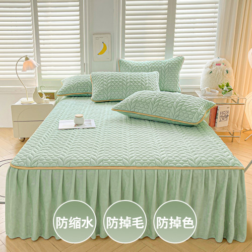 牛奶絨床裙單件加厚冬季床墊保護套罩遮醜下擺床包二合一2026新款
