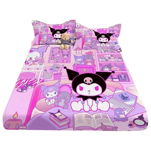 可愛卡通庫洛米床上單品臥室可愛床包蓆夢思床墊床套保護罩子 可愛卡通庫洛米床上單品臥室可愛床包蓆夢思床墊床套保護罩子