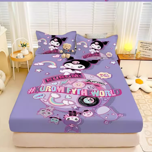 可愛卡通庫洛米床上單品臥室可愛床包蓆夢思床墊床套保護罩子 可愛卡通庫洛米床上單品臥室可愛床包蓆夢思床墊床套保護罩子