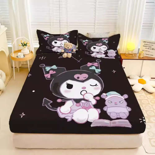 可愛卡通庫洛米床上單品臥室可愛床包蓆夢思床墊床套保護罩子 可愛卡通庫洛米床上單品臥室可愛床包蓆夢思床墊床套保護罩子