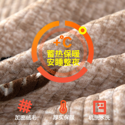 冬天加絨牛奶絨床蓋三件套秋冬季珊瑚絨榻榻米床單夾棉床墊炕蓋鋪