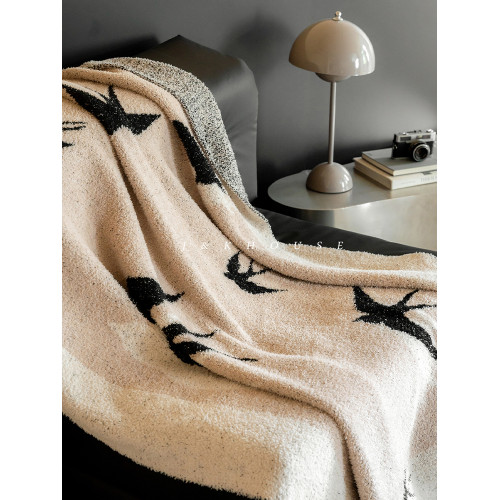 Retro| 針織半邊絨毛毯臥室蓋毯親膚辦公室午睡2025新款沙發毯子