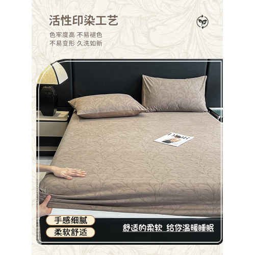 純棉三層紗床包四季通用全棉床罩蓆夢思床墊保護罩加厚床套三件套