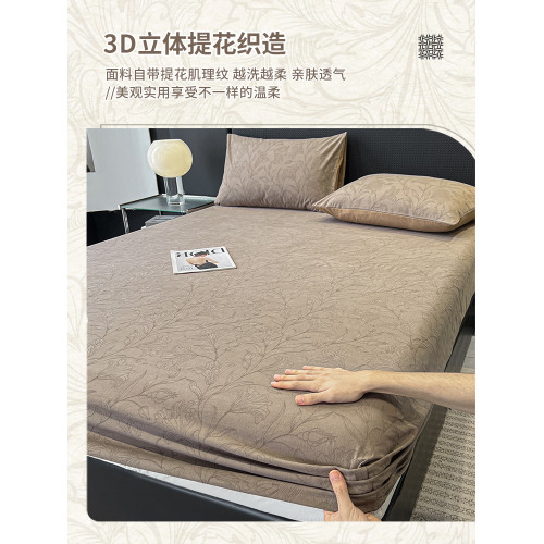 純棉三層紗床包四季通用全棉床罩蓆夢思床墊保護罩加厚床套三件套